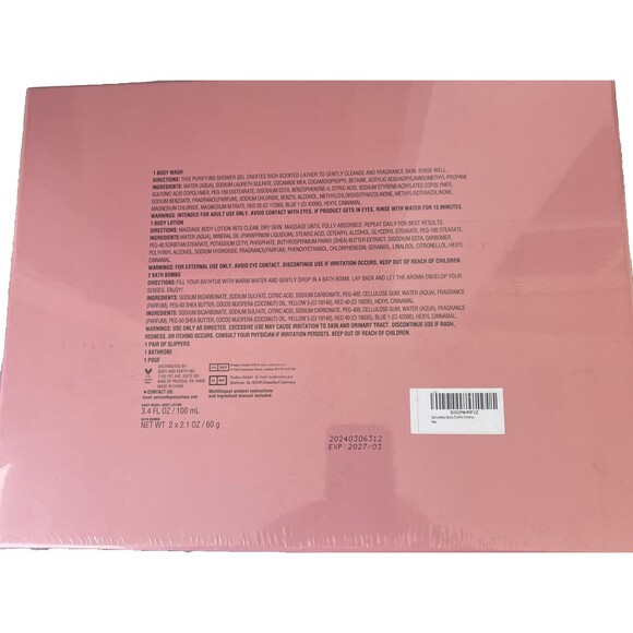 Spa 7 pc Gift Set Women Luxetique Bathrobe,Slippers,Body Wash,Bombs & Lotion NEW - Picture 4 of 9